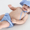 Baby Sky Blue Gingham Diaper Cover - Two Pieces - 3