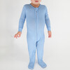 Baby Sky Blue Gingham Pima Footie - Footie Pajamas - 3