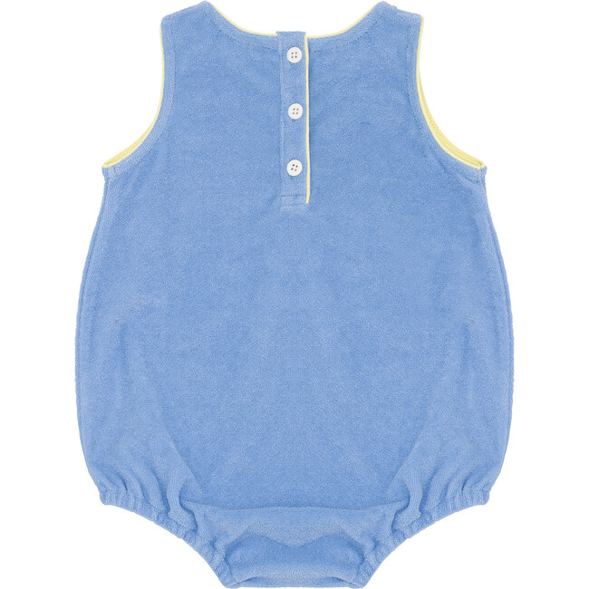 Baby Clearwater Blue French Terry Bubble Romper - Rompers - 6