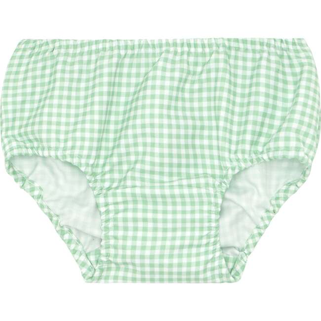 Palm Gingham Diaper Cover - Swim Trunks - 1
