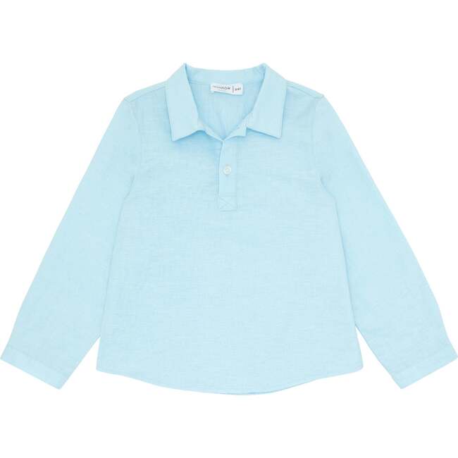 Pacific Blue Long Sleeve Pop Over Shirt