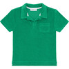 Boys Bermuda Green French Terry Polo - Polo Shirts - 1 - thumbnail
