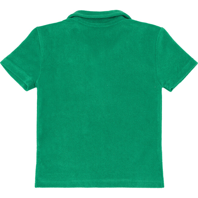 Boys Bermuda Green French Terry Polo - Polo Shirts - 3
