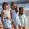 Hawaiian Floral Ruffle Strap Diamond Smocked Bikini - Two Pieces - 2