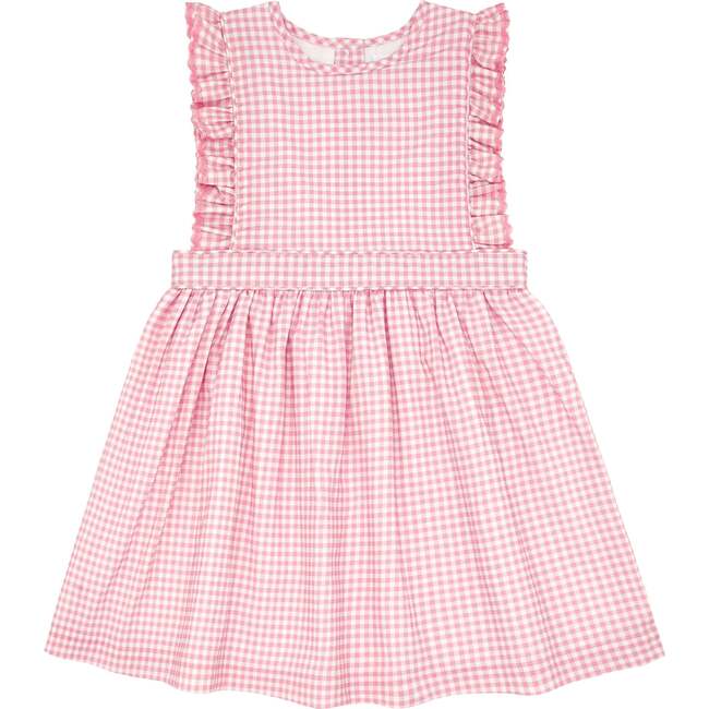 Pink Guava Gingham Pinafore Dress - Dresses - 1