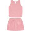 Pink Guava French Terry Tank Top And Skort Set - Mixed Apparel Set - 4