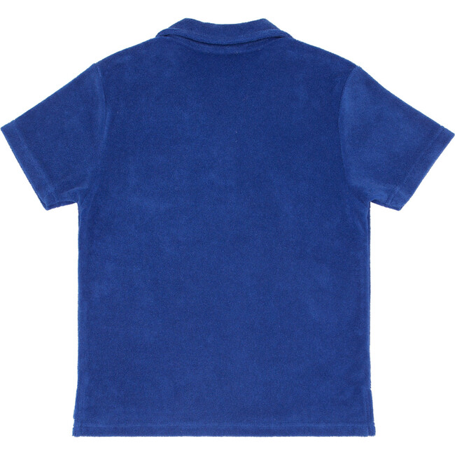 Cove Blue Short Sleeve French Terry Polo - Polo Shirts - 4