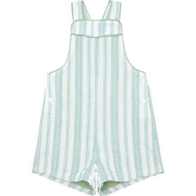 Minnow X Sister Parish Boys Cumberland Stripe Short Overall - Overalls - 1