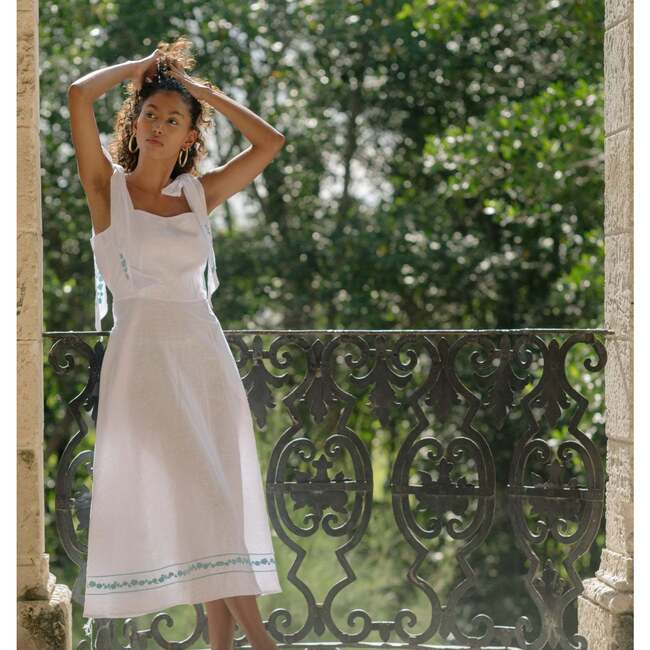 Minnow X Fanm Mon Women's Coconut Grove White Tie Knot Dress - Dresses - 2