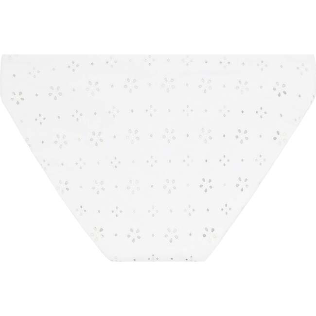 Women's Eyelet Tie Knot Bikini Bottom, White - Two Pieces - 3