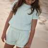 Hibiscus Ditsy Puff Sleeve French Terry Top And Short Set - Mixed Apparel Set - 2