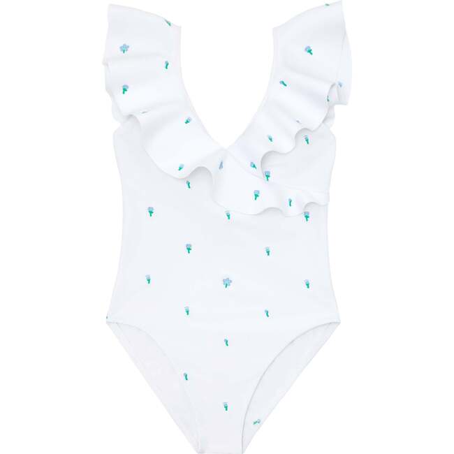 Minnow X Fanm Mon Women's Coconut Grove White Ruffle One Piece - One Pieces - 1
