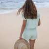 Hibiscus Ditsy Puff Sleeve French Terry Top And Short Set - Mixed Apparel Set - 4