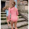 Minnow X Fanm Mon Girls Hibiscus Rashguard One Piece - One Pieces - 2