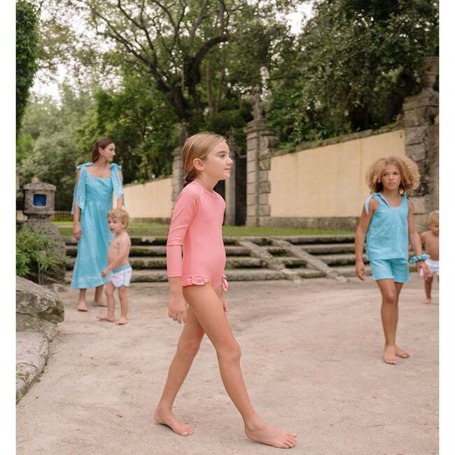 Minnow X Fanm Mon Girls Hibiscus Rashguard One Piece - One Pieces - 3