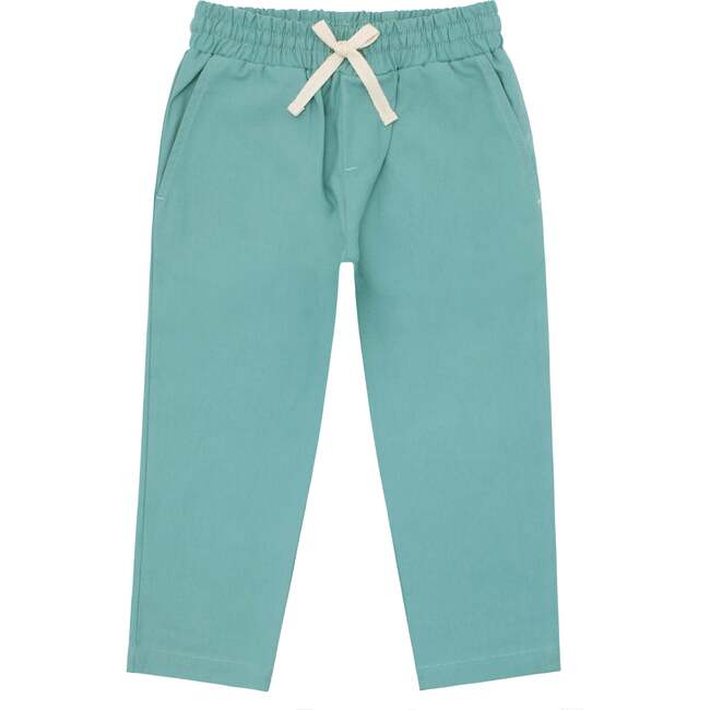 Boys Sea Blue Canvas Pant - Pants - 1