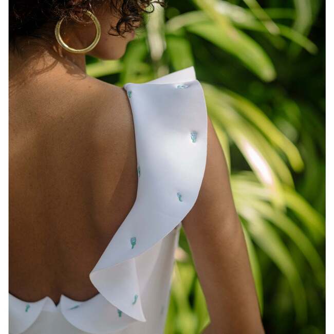 Minnow X Fanm Mon Women's Coconut Grove White Ruffle One Piece - One Pieces - 5