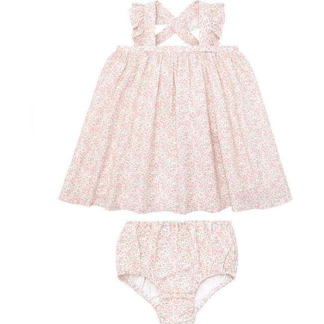 Baby Antique Floral Flutter Tank Bloomer Set