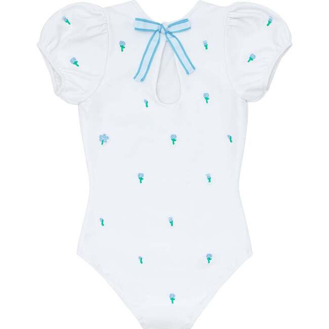 Minnow X Fanm Mon Girls Coconut Grove White Puff Sleeve One Piece - One Pieces - 5