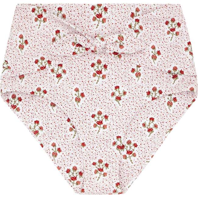 Women's High Waist Bikini Bottom, Raspberry Red