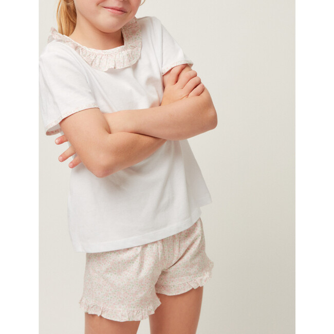 Girls Antique Floral T-Shirt And Short Set - Mixed Apparel Set - 2
