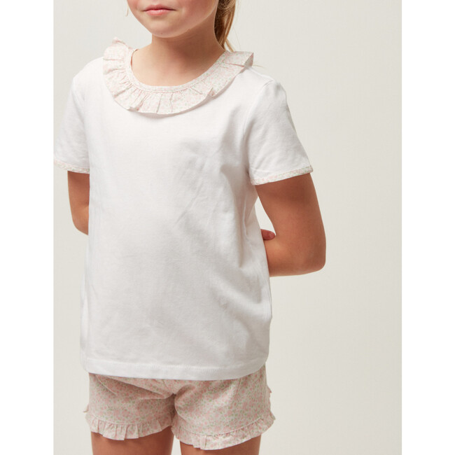 Girls Antique Floral T-Shirt And Short Set - Mixed Apparel Set - 4