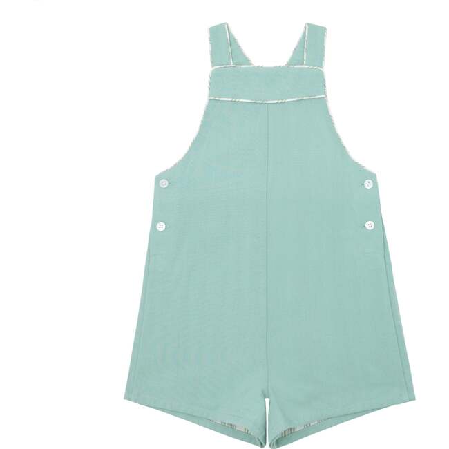 Boys Sea Blue Short Overall - Overalls - 1