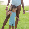 Boys Sea Blue Short Overall - Overalls - 2
