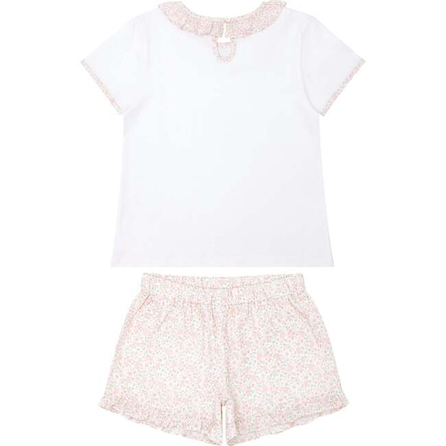 Girls Antique Floral T-Shirt And Short Set - Mixed Apparel Set - 5
