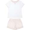 Girls Antique Floral T-Shirt And Short Set - Mixed Apparel Set - 5