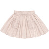 Gingham Print Elastic Paperbag Waistband Pocket Pull-On Skirt, Brown - Skirts - 1 - thumbnail