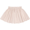 Gingham Print Elastic Paperbag Waistband Pocket Pull-On Skirt, Brown - Skirts - 7