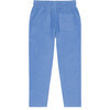 Boys Corduroy Elastic Waistband Twill Drawstring Slim-Fit Pants, Lagoon Blue - Pants - 7