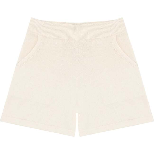 Women's Cream Knit Shorts