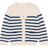 Kids Breton Stripe V-Neck Knit Cardigan - Cardigans - 1 - thumbnail