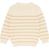 Knit Sweater, Cream And Tan Stripe - Sweaters - 5