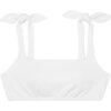 Women's Alys White Tie Knot Bikini Top - Two Pieces - 1 - thumbnail