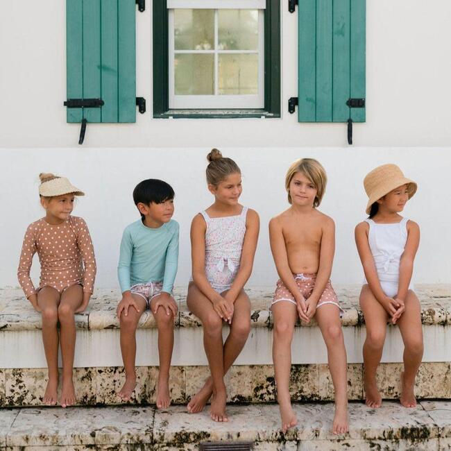Girls Alys White Tie Front One Piece - One Pieces - 3