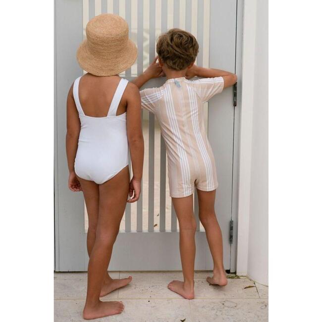 Girls Alys White Tie Front One Piece - One Pieces - 4