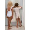 Girls Alys White Tie Front One Piece - One Pieces - 4
