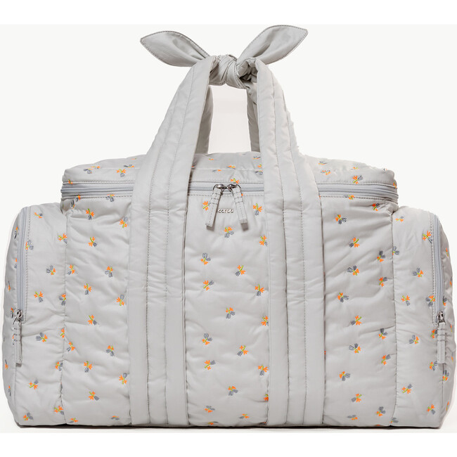 Baby Hospital Bag in Dove Embroidered Organic Cotton