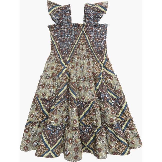 The Tiny Ellie Nap Dress, Olive Equestrian Scarf
