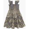 The Tiny Ellie Nap Dress, Olive Equestrian Scarf - Dresses - 1 - thumbnail