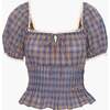 The Paulina Top, Brown Spencer Plaid - Blouses - 1 - thumbnail