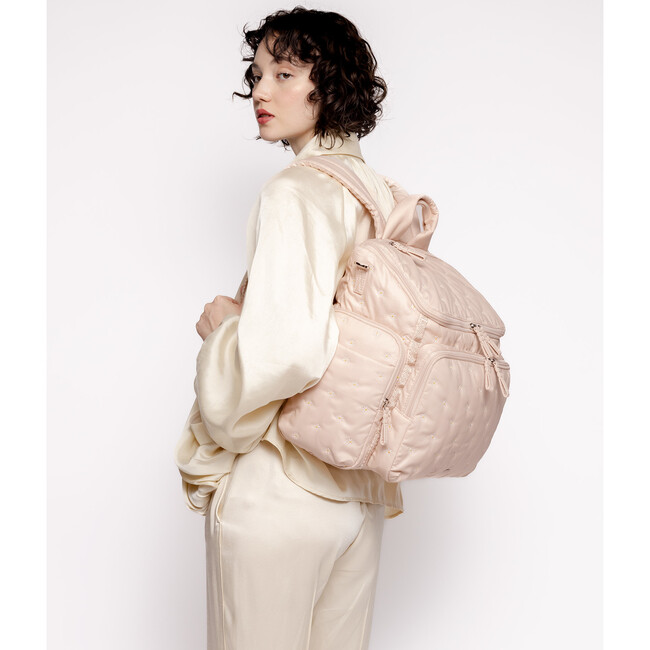 Baby Bag Large in Quartz Embroidered Organic Cotton - Diaper Bags - 3