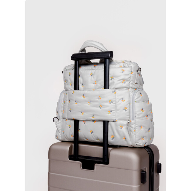 Baby Bag Large in Dove Embroidered Organic Cotton - Diaper Bags - 6