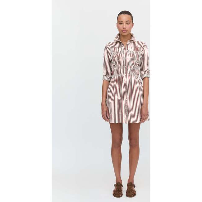 The Mira Nap Dress, Rust Stripe - Dresses - 2