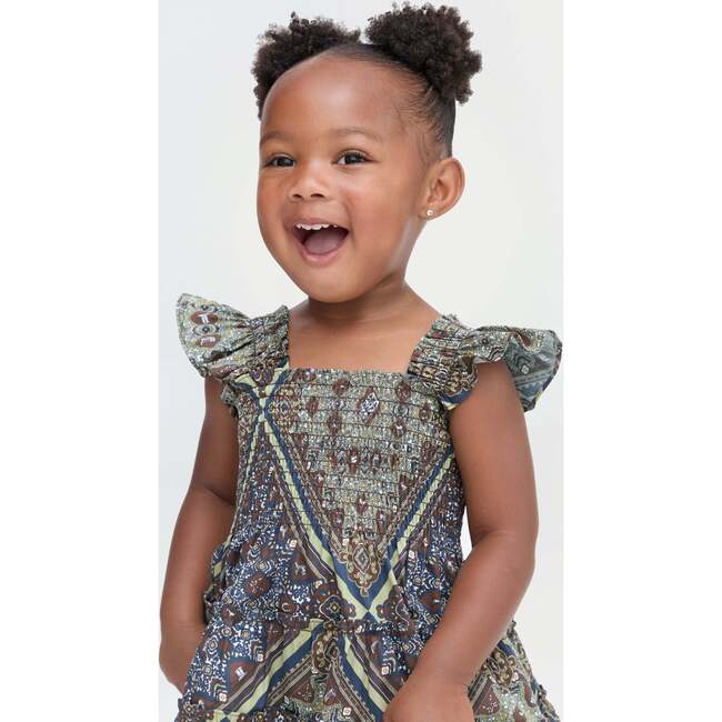 The Tiny Ellie Nap Dress, Olive Equestrian Scarf - Dresses - 3
