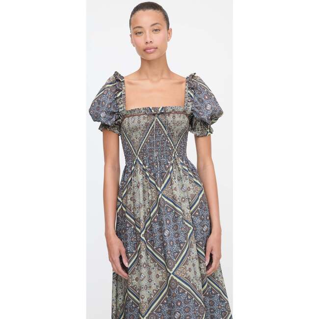 The Scarlett Midi Nap Dress, Olive Equestrian Scarf - Dresses - 3
