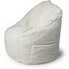 Luxe Campus Round Beanbag, Coconut Sherpa - Kids Seating - 3 - thumbnail